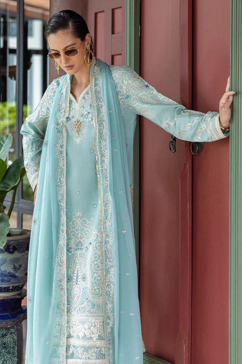 Mushq Embroidered Raw Silk Suit Freyelle