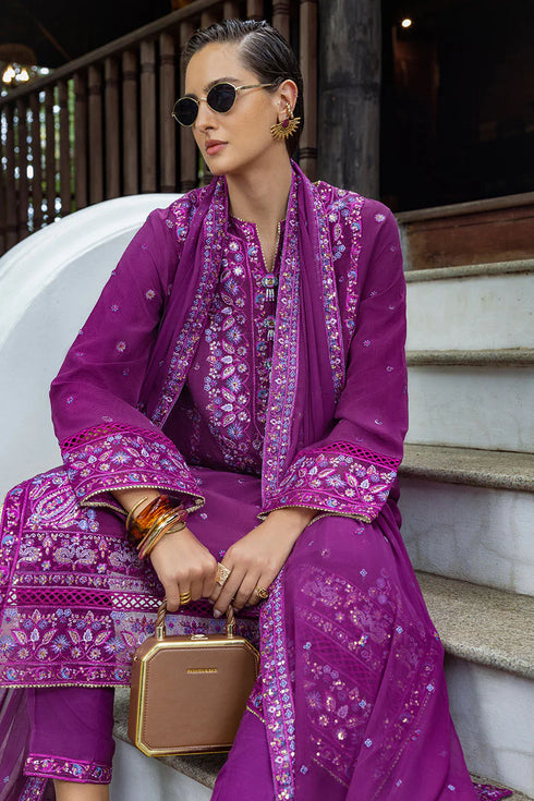 Mushq Embroidered Raw Silk Suit Avenelle