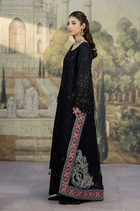 Imrozia Embroidered Organza Suit II-266 Siyah-e-Saba