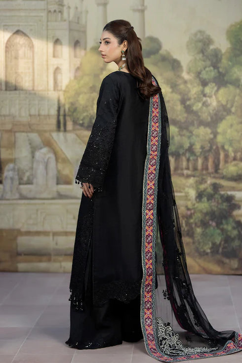 Imrozia Embroidered Organza Suit II-266 Siyah-e-Saba