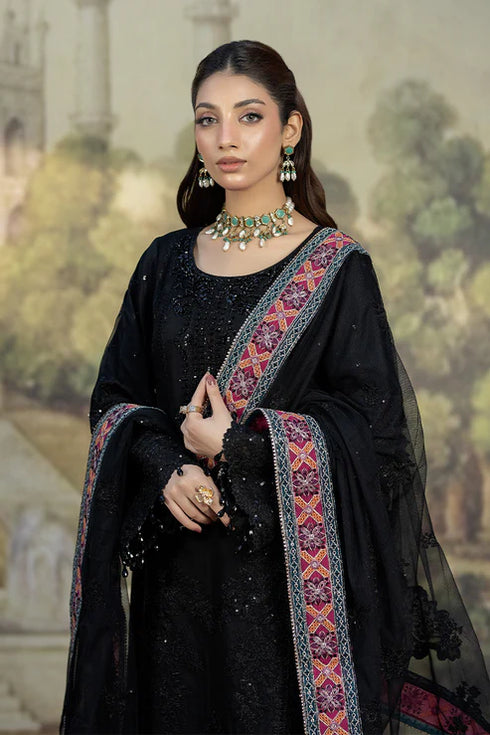 Imrozia Embroidered Organza Suit II-266 Siyah-e-Saba