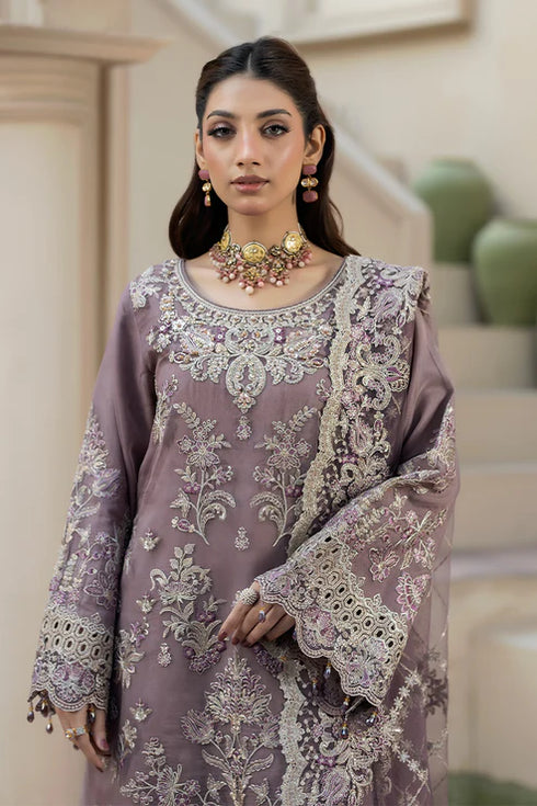 Imrozia Embroidered Organza Suit I-274 Zehraab