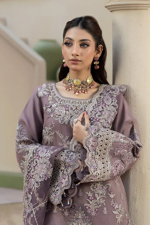 Imrozia Embroidered Organza Suit I-274 Zehraab