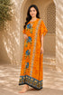 Women’s 100% Cotton Ethnic Print Kaftan Dress – Plus Size Long Beach Cover-Up with Pockets