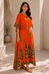 Women’s 100% Cotton Paisley Print Kaftan Dress – Plus Size Beach Cover-Up with Pockets