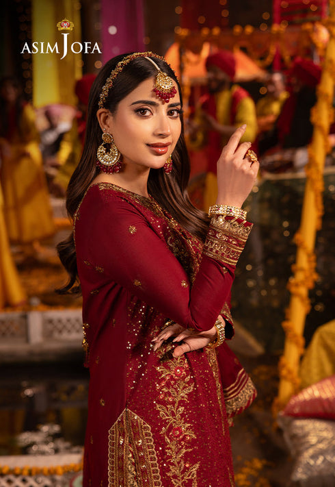 Asim Jofa Silk Suit AJCD-04