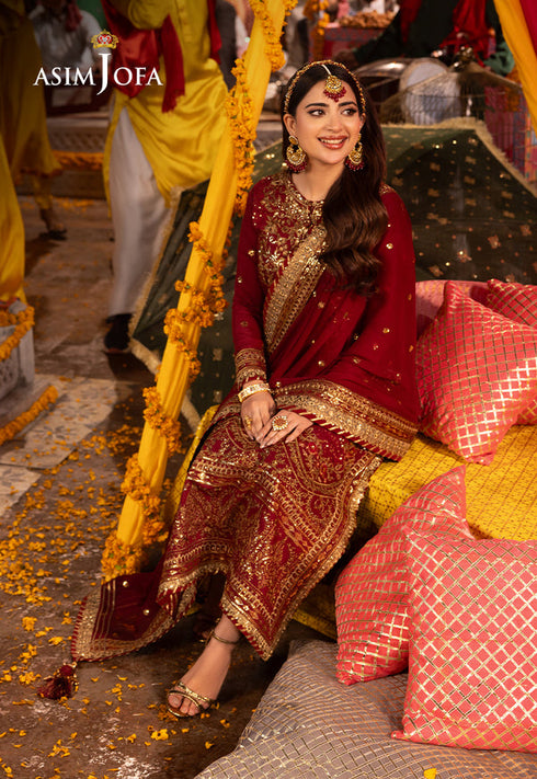 Asim Jofa Silk Suit AJCD-04