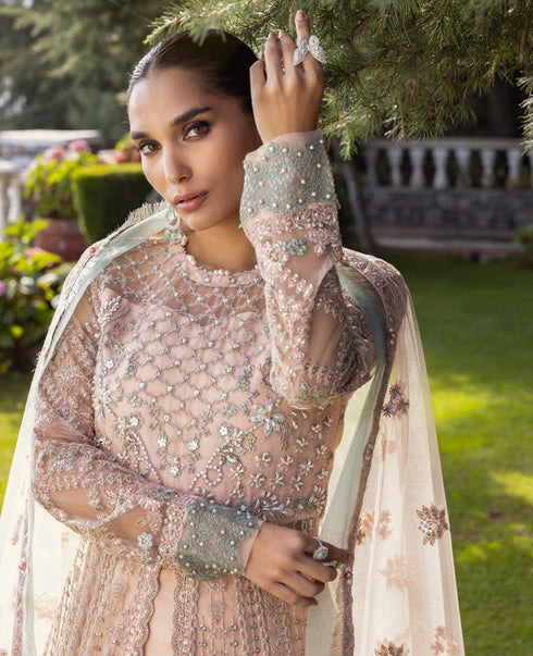 Xenia Embroidered Net 3 Piece Suit - MAISHA