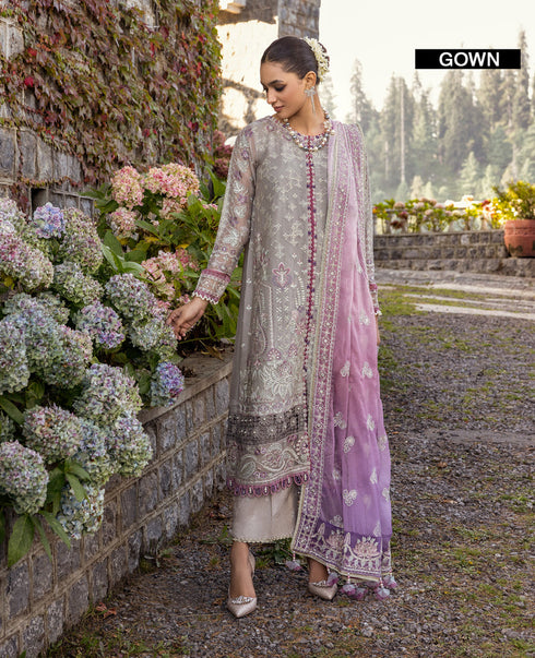 Xenia Embroidered Chiffon 3 Piece Suit - TAIF
