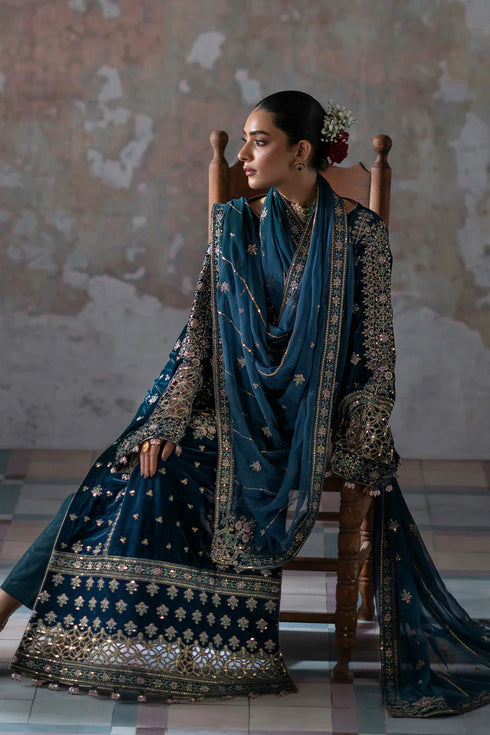 Emaan Adeel Embroidered Velvet Suit Meher