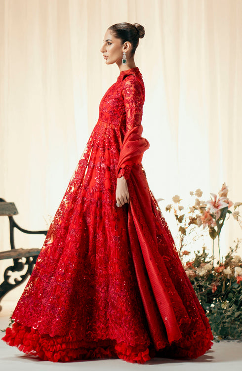Maryam N Maria Embroidered Organza 3 piece suit Camelia-MW23-530