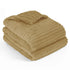 Stripe Fleece Throw Blanket for Sofa & Bed – Soft Warm Lightweight Polyester Blanket