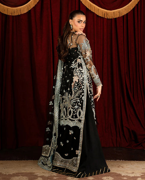 Mushq Embroidered sequined Net Suit Malika