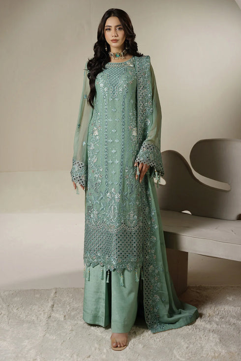 Maryams Embroidered Chiffon Suit A-12008