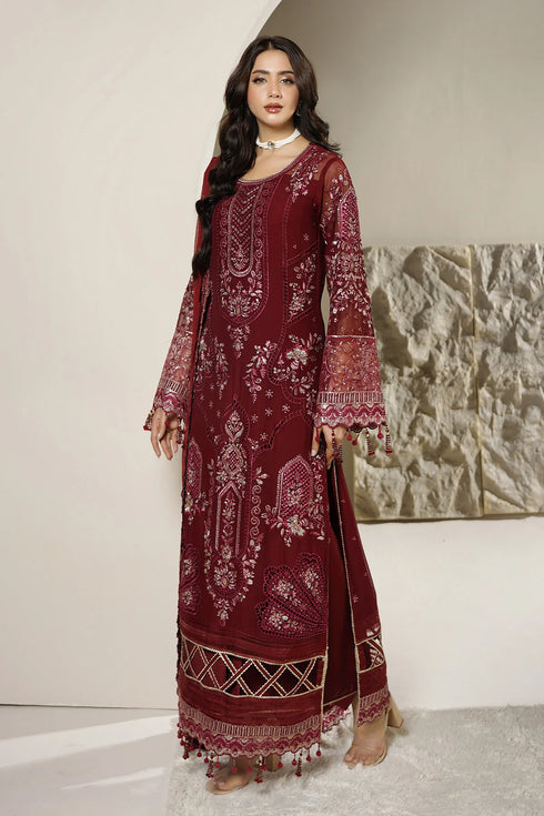 Maryams Embroidered Chiffon Suit A-12001