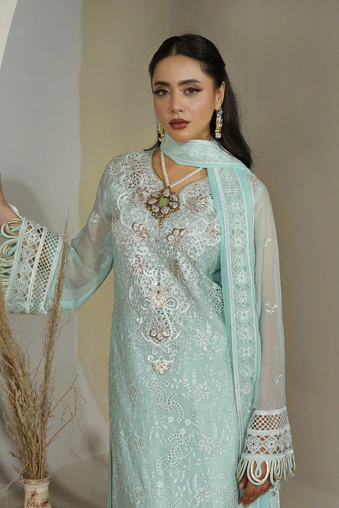 Maryams Embroidered Chiffon Suit A-12002