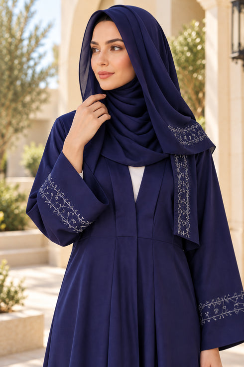 Rafia Embroidered Viscose 2 Piece Abaya G227