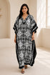 Shah Crafts Women’s African Print Kaftan Dress – Long V-Neck Beach Cover-Up and Loungewear
