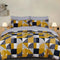 Stylish Grey and Mustard Duvet Covers - Geometric Pattern - 100% Cotton