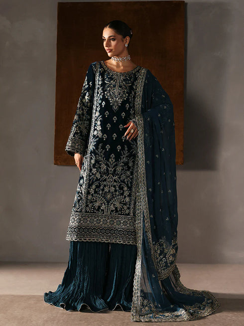 Gulaal Embroidered Velvet Suit MORENA