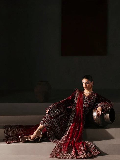 Gulaal Embroidered Velvet Suit VELA