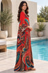 Women’s Red Maxi Kaftan Beach Cover-Up – Relaxed Fit