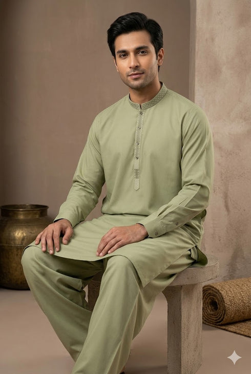 Mens 2PC Wash & Wear Shalwar Kameez ST-01