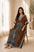 Women’s Brown Paisley Kaftan Dress – Loose V-Neck Maxi Beach and Swimwear Cover-Up