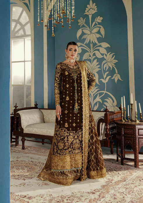 Aik Aitler Embroidered Velvet Suit UDAIPUR - LOOK 01