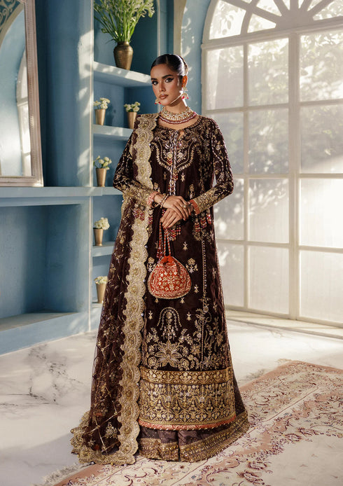 Aik Aitler Embroidered Velvet Suit UDAIPUR - LOOK 06