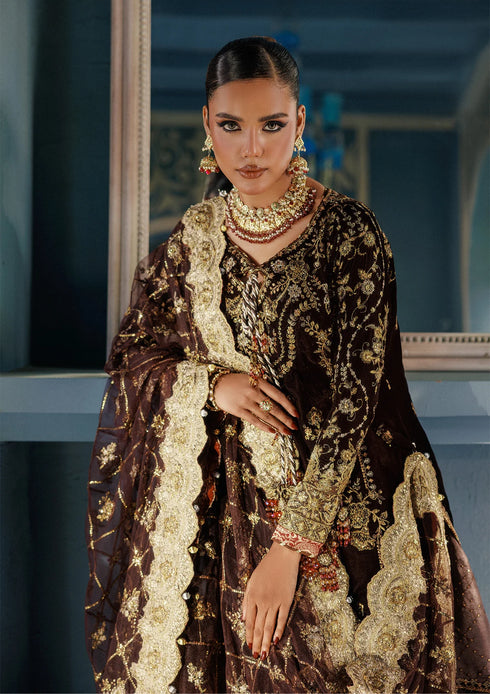 Aik Aitler Embroidered Velvet Suit UDAIPUR - LOOK 06