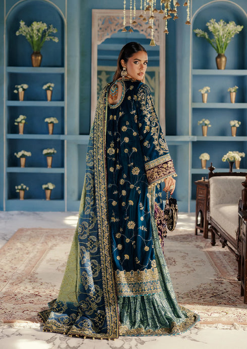Aik Aitler Embroidered Velvet Suit UDAIPUR - LOOK08