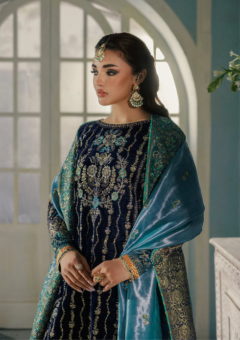 Aik Aitler Embroidered Velvet Suit UDAIPUR - LOOK 10