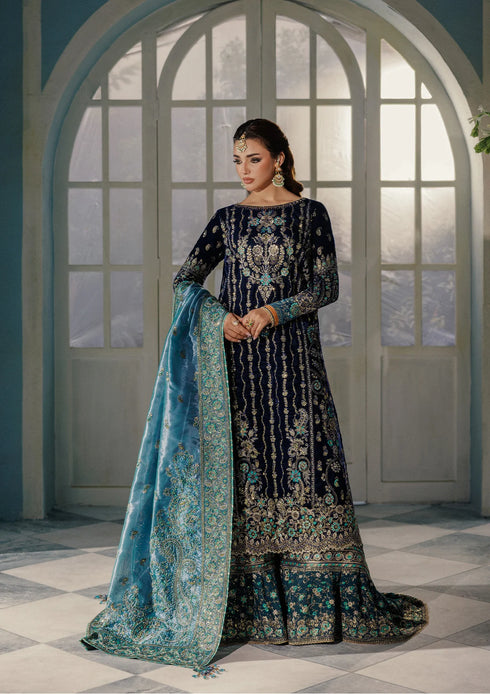 Aik Aitler Embroidered Velvet Suit UDAIPUR - LOOK 10