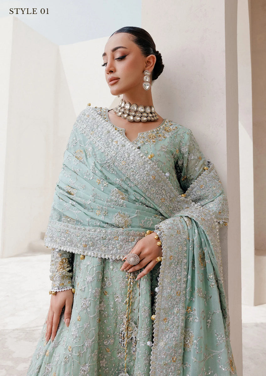 Aik Atelier | Chiffon Frock - 3 Piece Unstitched