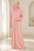 Women’s Muslim Prayer Dress Set with Hijab and Prayer Beads