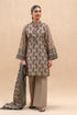 Beechtree Printed Blended Lawn Suit BEIGE VERVE BT-07