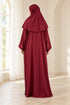 Women’s Muslim Prayer Dress Set with Hijab and Prayer Beads