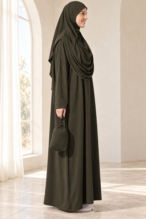Women’s Islamic Prayer Dress with Hood and Long Sleeves
