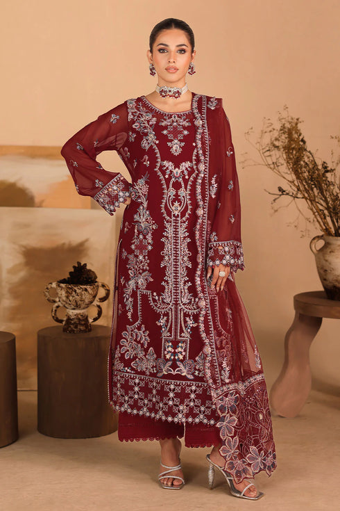Ramsha Embroidered Chiffon Suit K-306