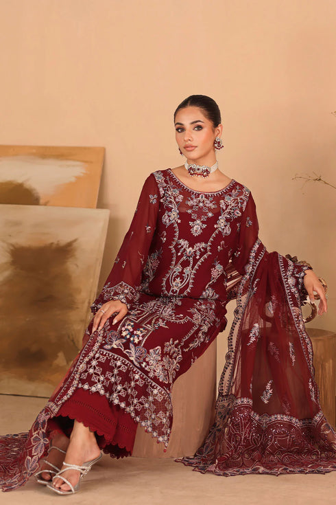 Ramsha Embroidered Chiffon Suit K-306