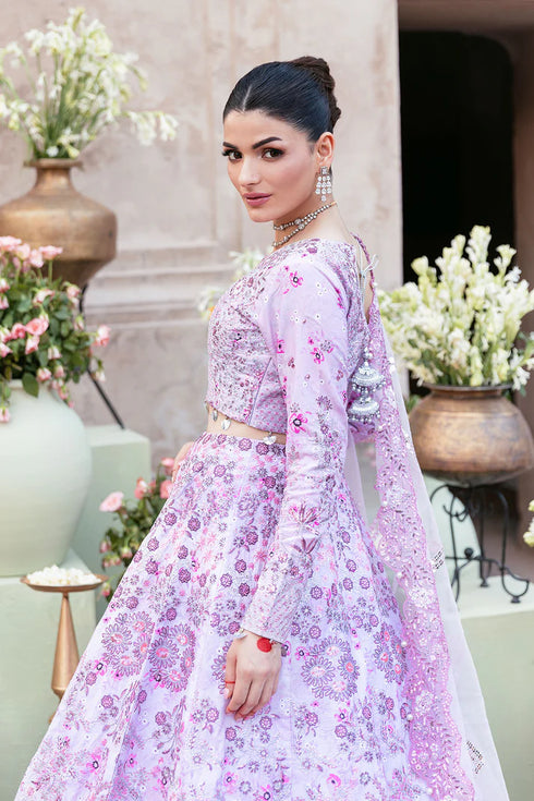 Ramsha Embroidered Raw Silk Lehnga Choli SF-10- PANKH