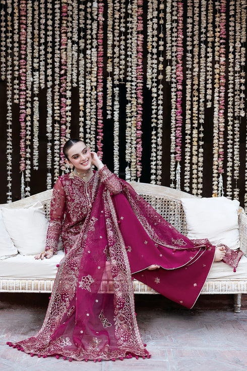 Ramsha Embroidered Organza Suit SF-03- MAHER