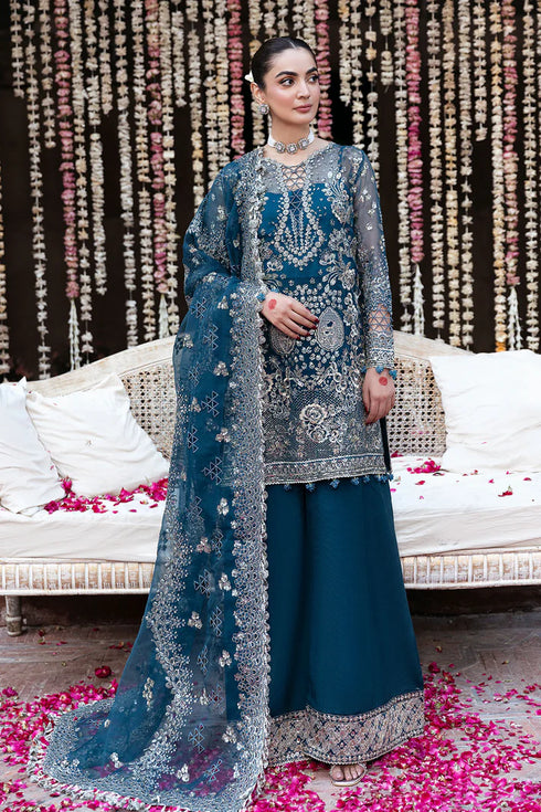 Ramsha Embroidered Organza Suit SF-04- SAAHIL