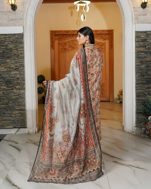 Munira Embroidered Lawn 3 Piece Suit MSL127