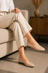 Women's Nude Closed Toe Ballet Flats