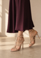 Women's Nude Patent Gladiator Stiletto Heel Sandals Multi Strap Open Toe BS-5