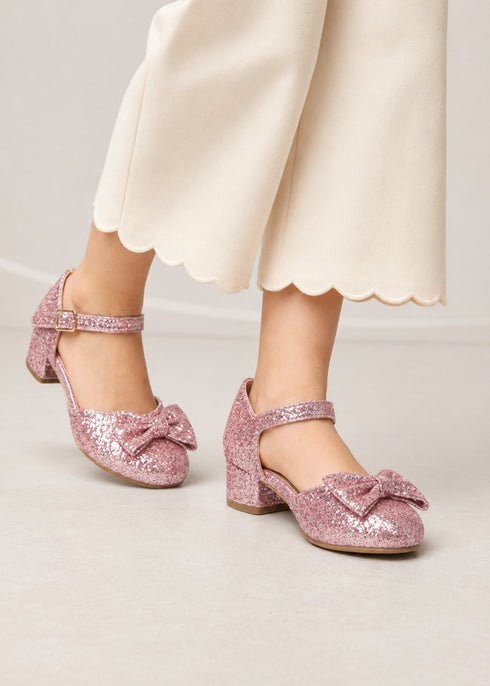 Kids Pink Glitter Shoes BS-608
