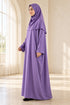 Women’s Muslim Prayer Dress Set with Hijab and Prayer Beads
