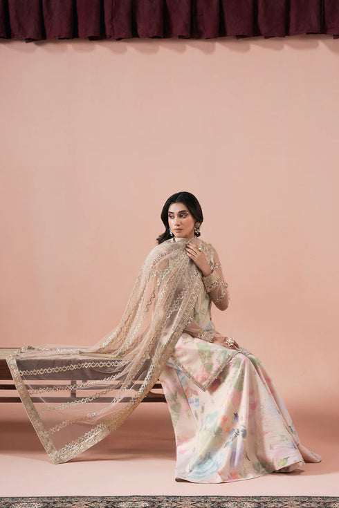 Ramsha Embroidered Organza Suit PS-105